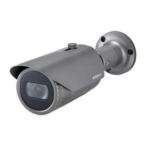 Hanwha QNO-7082R Wisenet Q Series, WDR IP66 4MP 3.2-10mm Motorized Varifocal Lens, IR 30M IP Bullet Camera, Grey