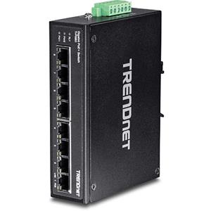 Conmutador Ethernet TRENDnet  TI-PG80 8 - Gigabit Ethernet - 1000Base-T - 2 Capa compatible - Fuente de alimentación - Par trenzado - Montable en Riel, Montable en Pared